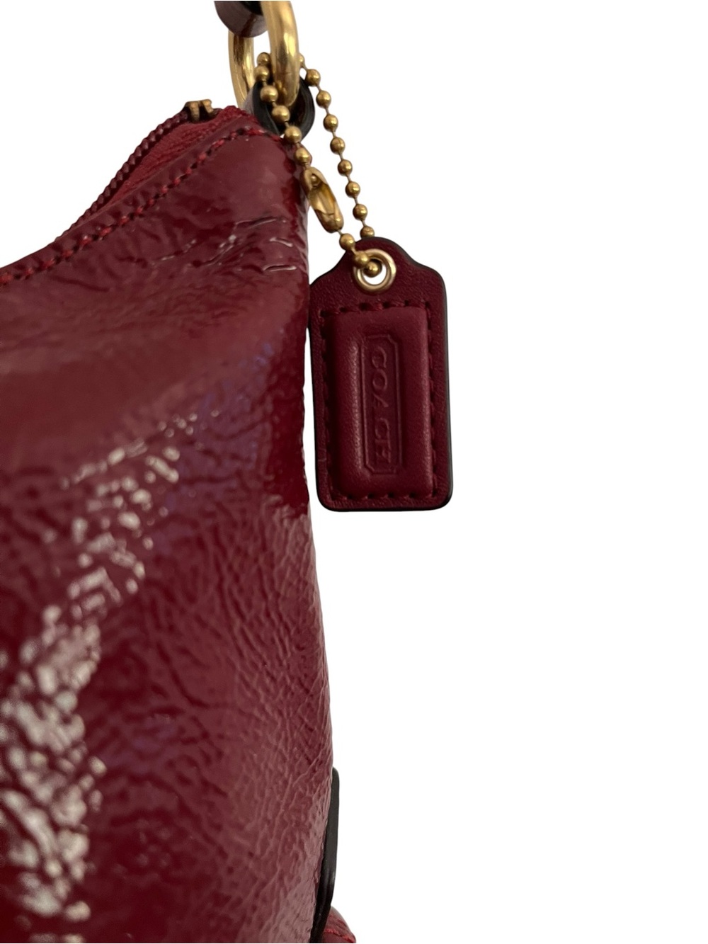 Coach Ashley Patent Leather Small Swingpack Bag Crimson Red NWT - Picture 5 of 14